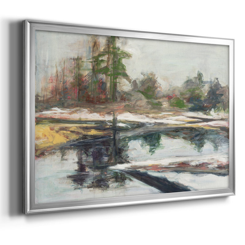 «Quiet Reflection», reproduction sur toile, Argent, H 26 po x l 38 po x P 1,5 po