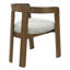 Ensemble de 2 chaises de salle à manger modernes, structure en bois d'hévéa, sièges rembourrés de forme cylindrique-982878527
