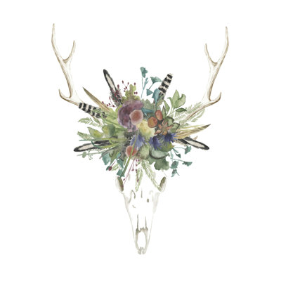 " Deer Skull & Flowers II " by Naomi McCavitt