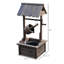 Fontaine de vœux en bois avec débit d'eau réglable Outsunny