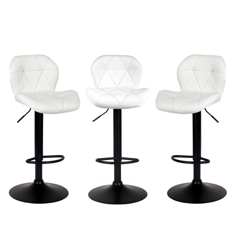 Tabouret pivotant à hauteur réglable Josephine, Blanc