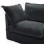 Fauteuil en velours côtelé luxueux et confortable
