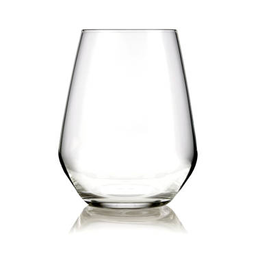 Libbey Blue All-Purpose Stemless Wine Glasses,Set of 6 