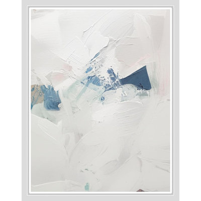 «Whisper of Blue Abstract Study», art mural sur toile encadrée