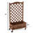 50"H 2-Piece Mobile Outdoor Raised Garden Bed Wood Planter Box With Trellis And Wheels-2116846098