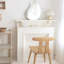 Foyer autoportant en bois manufacturé beige-95659481