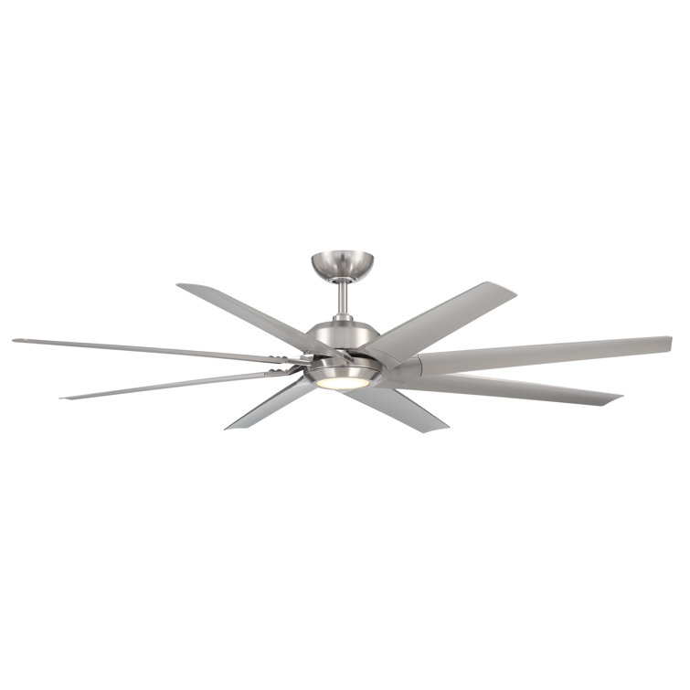 Roboto XL Indoor/Outdoor 8-Blade Smart Ceiling Fan 70" with 3000 LED Light Kit and Remote Control, Works With Alexa and iOS or Android App
