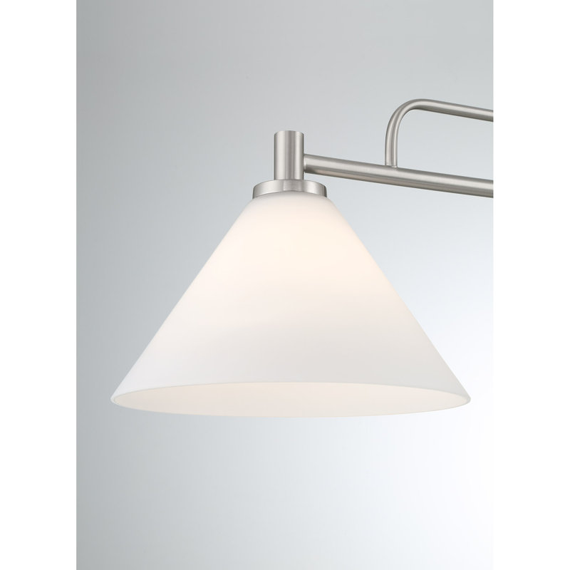 2-Light Chandelier in Natural Brass, Brushed Nickel