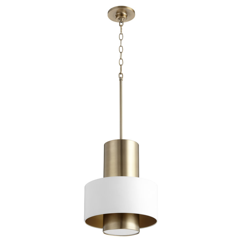 1 - Light Single Pendant, Studio White