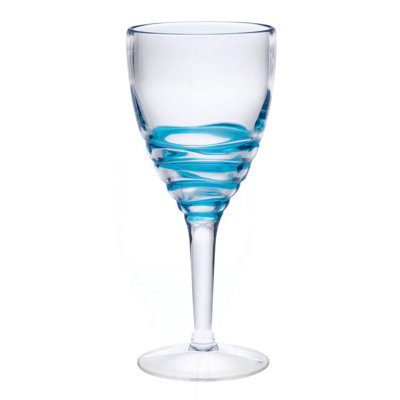 Ensemble de 4 verres à vin en plastique tourbillon (12 oz), ensemble de verres à vin en acrylique sans BPA, verres à vin rouges incassables, verres à vin