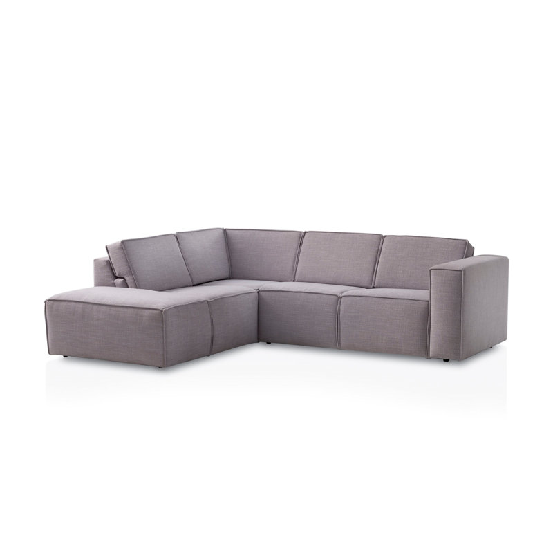 Corner Sofa, Light Grey, Left Hand Facing