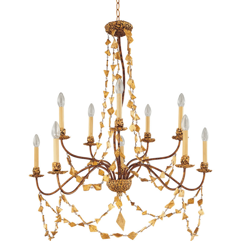 Mosaic 10-Light Candle-Style Chandelier