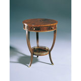 Circulo Solid Wood End Table with Storage