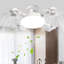 Ventilateur de plafond avec lumières et télécommande, E26 E27 3 vitesses 3 couleurs, 2 minuteries