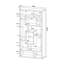 Bibliothèque rectangulaire à 10 tablettes en blanc