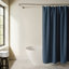 Waffle Textured Cotton Blend Shower Curtain