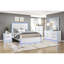 Mobilier de chambre à coucher contemporain à 1 tête de lit tapissier à finition contemporaine blanc glam Glam