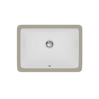 Lavabo de salle de bain encastré en porcelaine vitrifiée blanc Karran