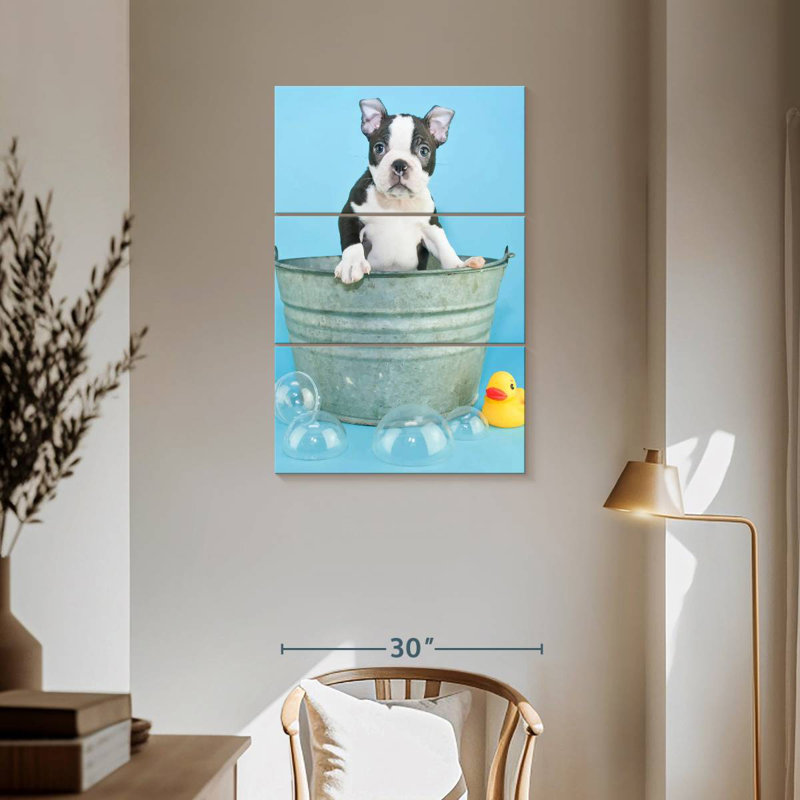 Brampt Bathing Terrier Dog, 57" H x 36" W