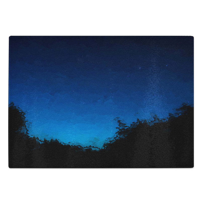 Glass Forest Stars in Abstract Chopping Board, 28.5 cm W x 20 cm L