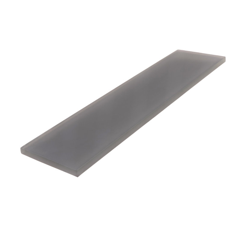 3"X 12" Matte Finished Glass Subway Tile, Dark Gray