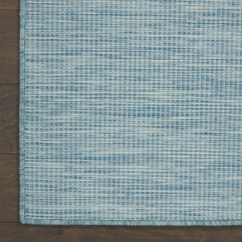 Tapis turquoise Mirvete, Tapis de couloir 2 pi 2 po x 10 pi