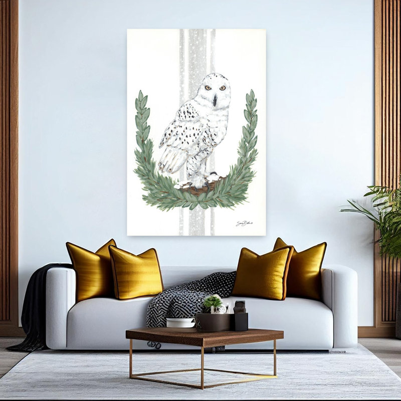 Hibou arctique, H 60 po x l 40 po