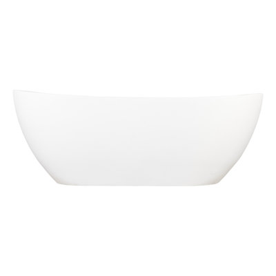 Winifred 71" Solid Surface Soaking Freestanding Tub with Integrated Drain and Overflow