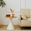 TABLE RONDE BLANC + BOIS
