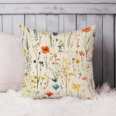 Botanical Wildflowers Dream XVI Pillow Cover