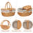 15" Wicker Picnic Baskets with Removable Liner