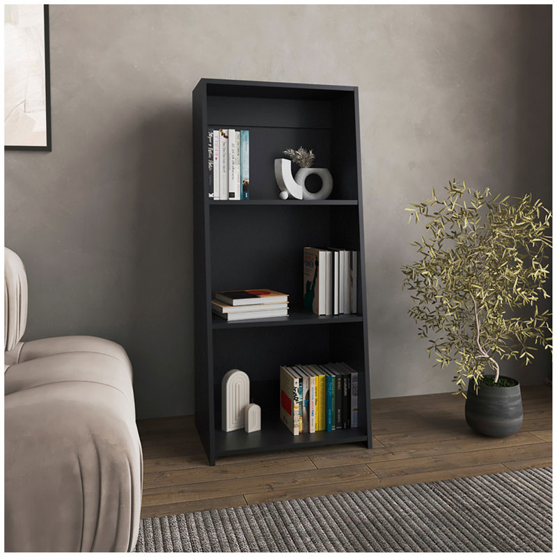 Bibliothèque Piney, bureau, noir, Noir