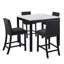 Ensemble 5 pièces de table et chaises de salle à manger, table et chaises en bois avec 4 chaises pour petits espaces, table de salle à manger carrée moderne à hauteur de comptoir, ensemble de table et de chaises de style Mid-Century compact, Uphols-974785654