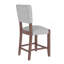 Ensemble de 4 tabourets de bar de style Mid-Century de 40,4 po avec dossier, tabourets de bar rembourrés en lin avec pieds en bois massif pour la salle à manger de l'îlot de cuisine