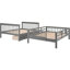 Lit superposé gris, avec tiroir, rangement et garde-corps pour le rangement fonctionnel de la chambre à coucher-130164884