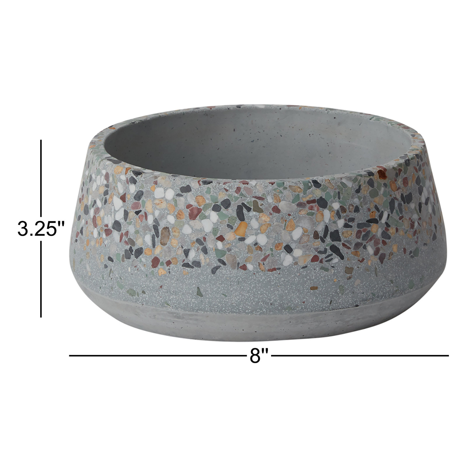 Aniya Handmade Ceramic Pot Planter, 3.25" H x 8" W x 8" D