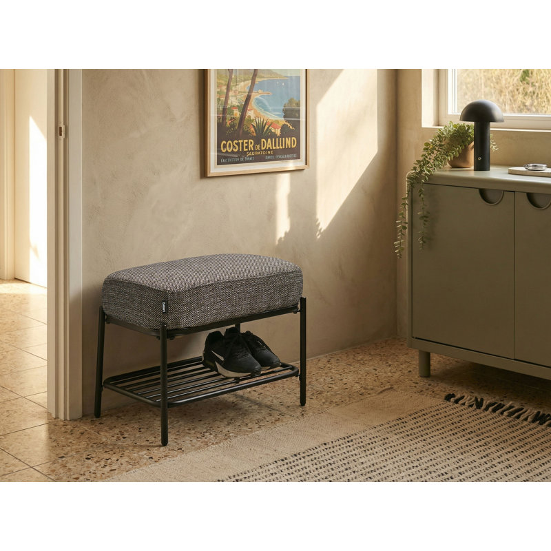 Shoe Bench Allishia Fabric, Black
