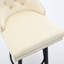 Tabourets de bar pivotants en velours, grands et élégants pour îlot de cuisine, bar à domicile, bistro - tabourets blanc crème avec pivot à 360 degrés, boutons