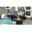 Isabelle Round Cast Aluminum Patio Dining Table with Umbrella Opening