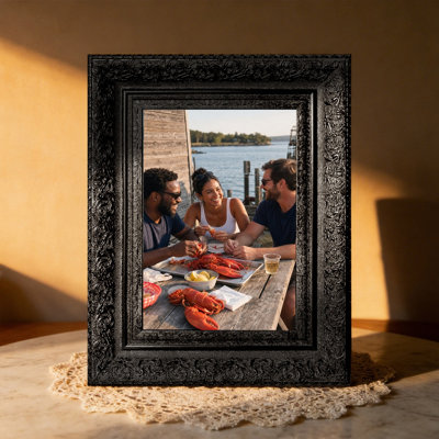 Black 1PC Decorative Picture Frame for 8" x 10" Photos and Office Decor