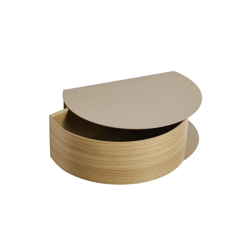Wallie Wall Drawer, Oak/Gray Beige