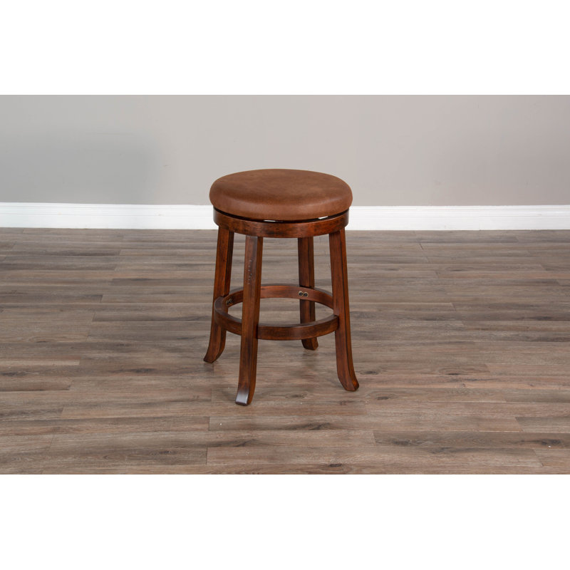 Sears Swivel Upholstered Counter Stool, Counter Stool (24" Seat Height), Dark Chocolate