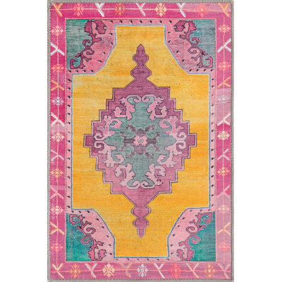 Tapis traditionnel jaune opie