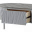 Table basse, gris ultrabrillant et chrome