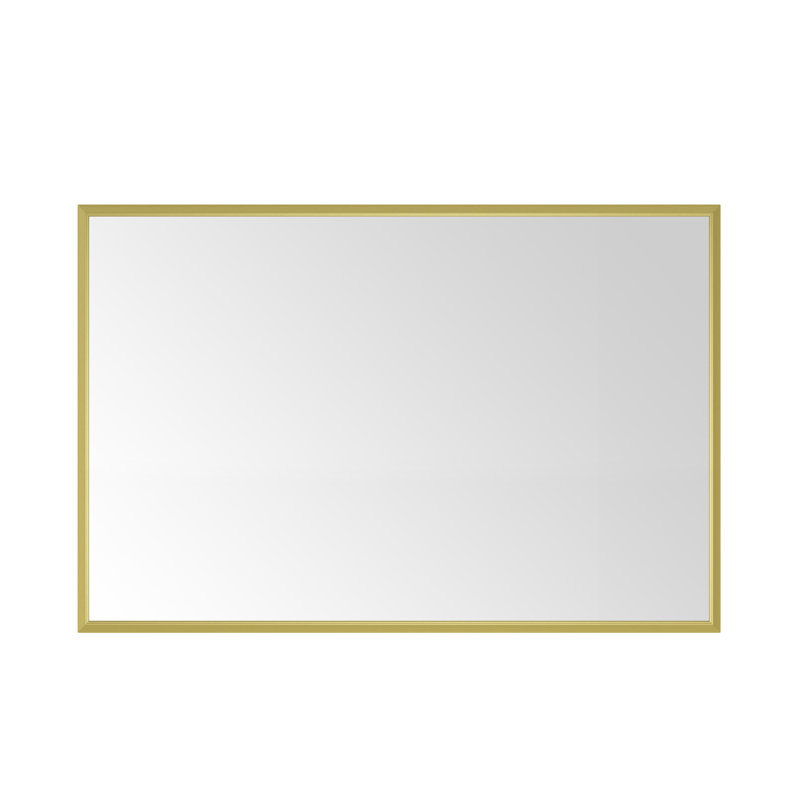 Miroir de salle de bain 72 x 48 po avec cadre en aluminium (miroir inclus seulement), 48 po x 72 po