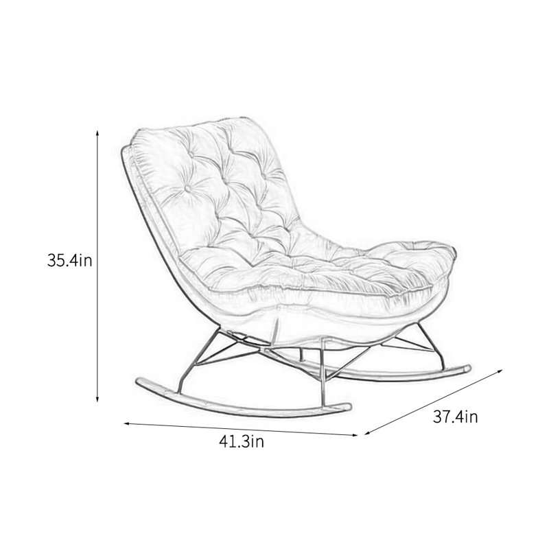 Chaise berçante légère Light Luxury Leisure Novell, Orange