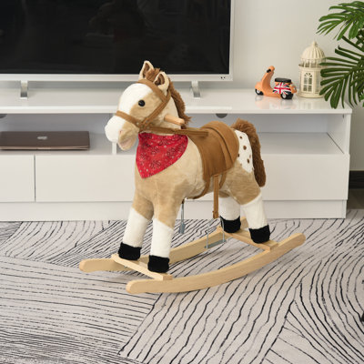 Kids Plush Ride-on Cowboy Rocker