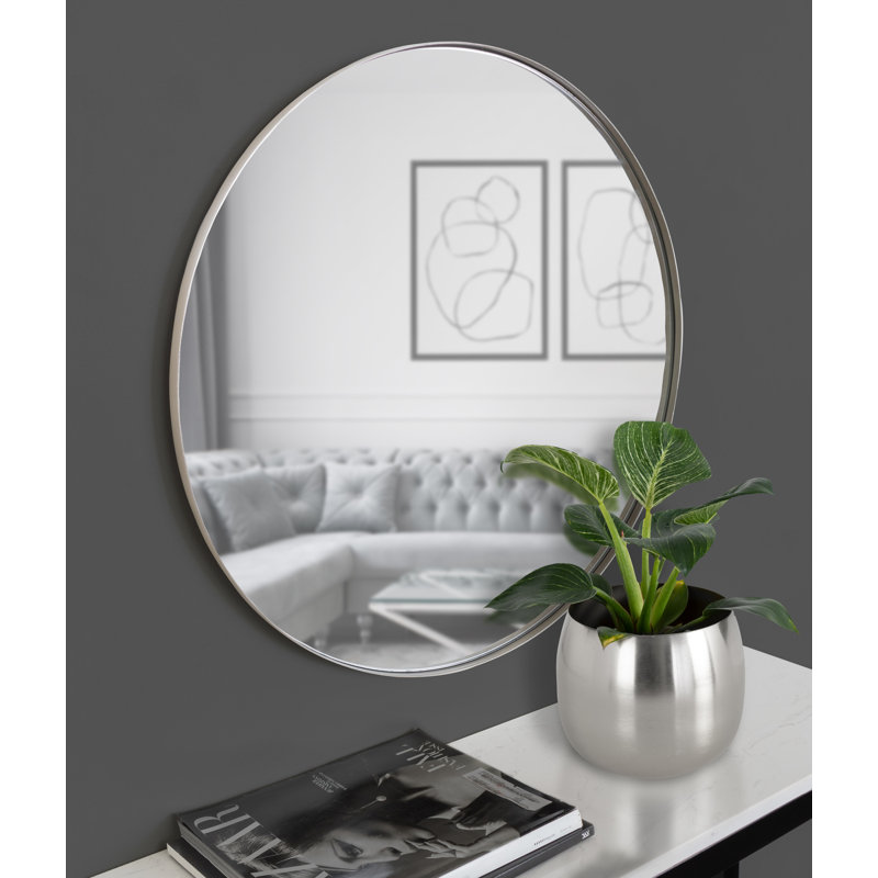 Iker Metal Flat Mirror, Silver, 22.5" x 22.5"