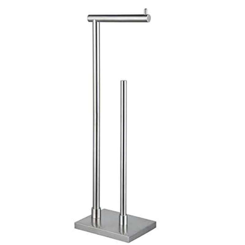 Porte-papier hygiénique sur pied, Argent