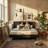 Deeb Vertical Channel Tufted Wingback Platform Bed-1980294360-1983394961